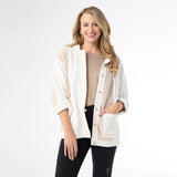 Tatyana Pieced Quilted Hooded Sweatshirt