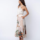 Palm Print Halter Dress