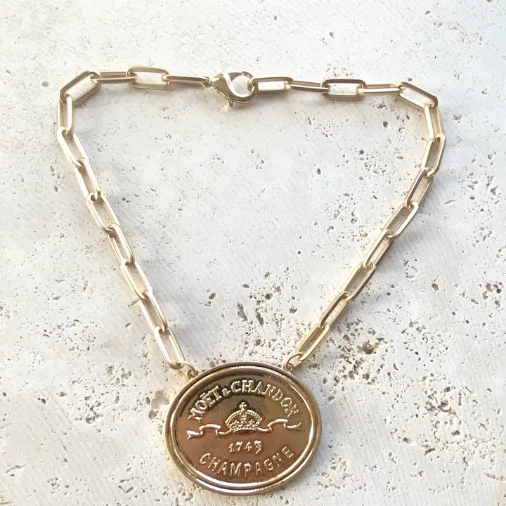 French Coin Statement Necklace