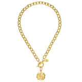 Oyster Plate Toggle Necklace