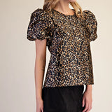 Terri Leopard Blouse