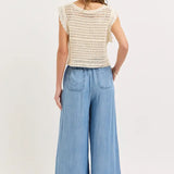 Tencel Pull On Wide Leg Pants