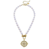 Jerusalem Cross Medallion Necklace