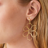 Granny Flower Earrings Gold