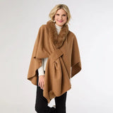 Rae Pull Thru Wrap With Faux Fur