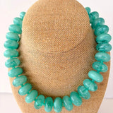 The Rory Rondelle Necklace - Aqua