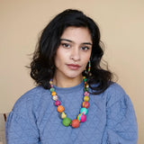 Kantha Graduated Bead Statement Necklace