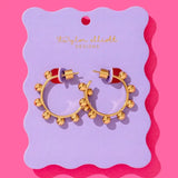 Round Ball Hoop Earring