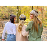 Ombre Ribbed Flecked Ponytail Headband