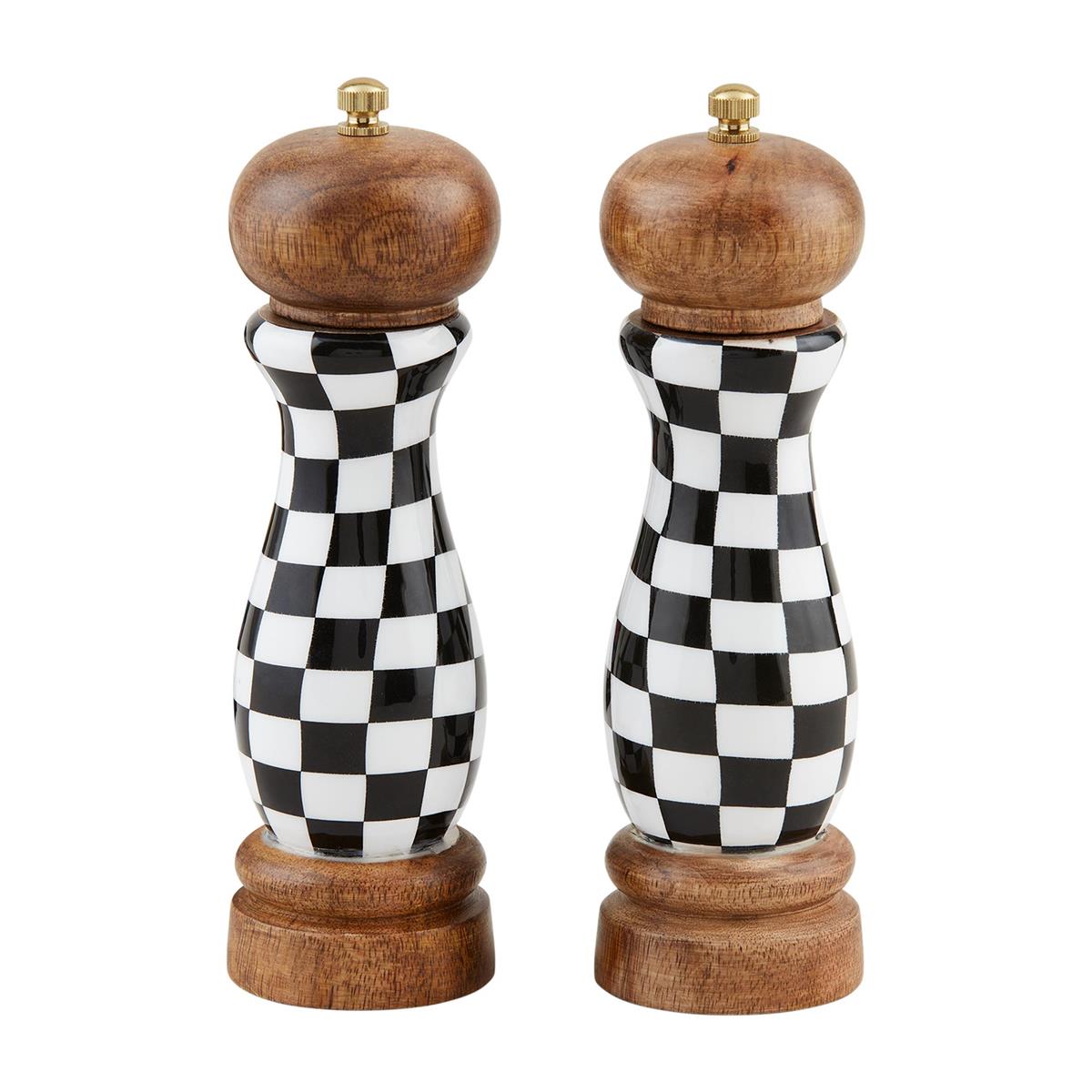 Checkered Salt & Pepper Grinder Set/2