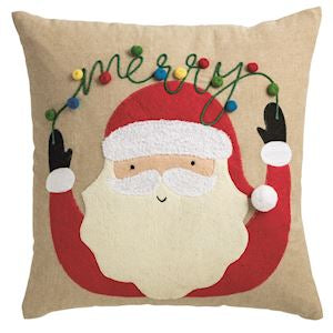 Santa Christmas Felt Pillow