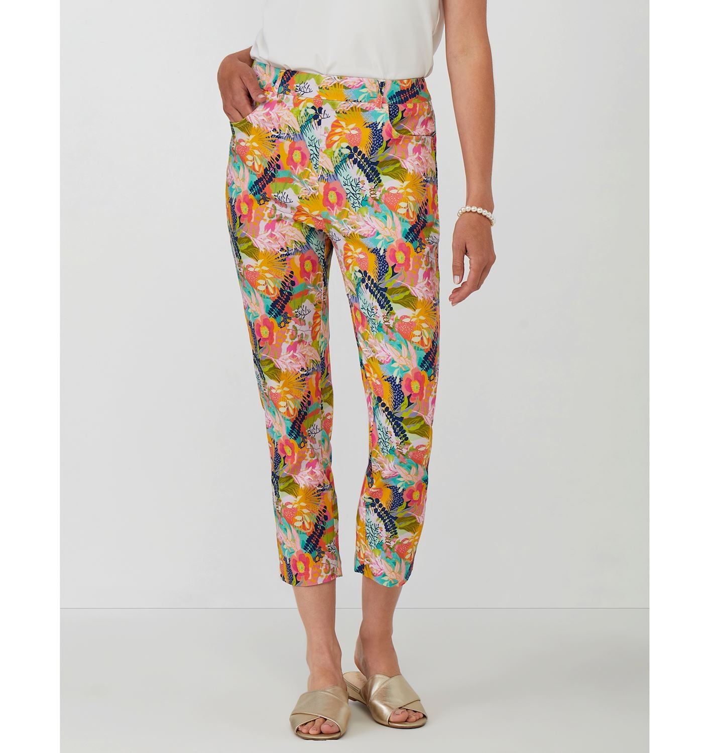 Garden Print Capri Pant