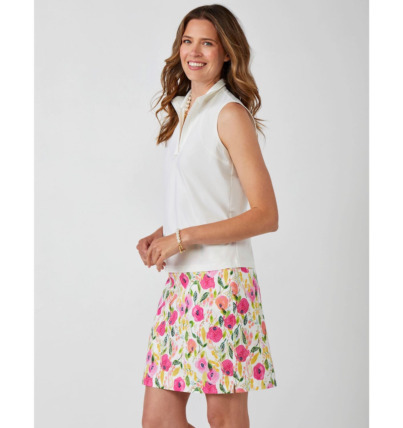 Peony Print Skort