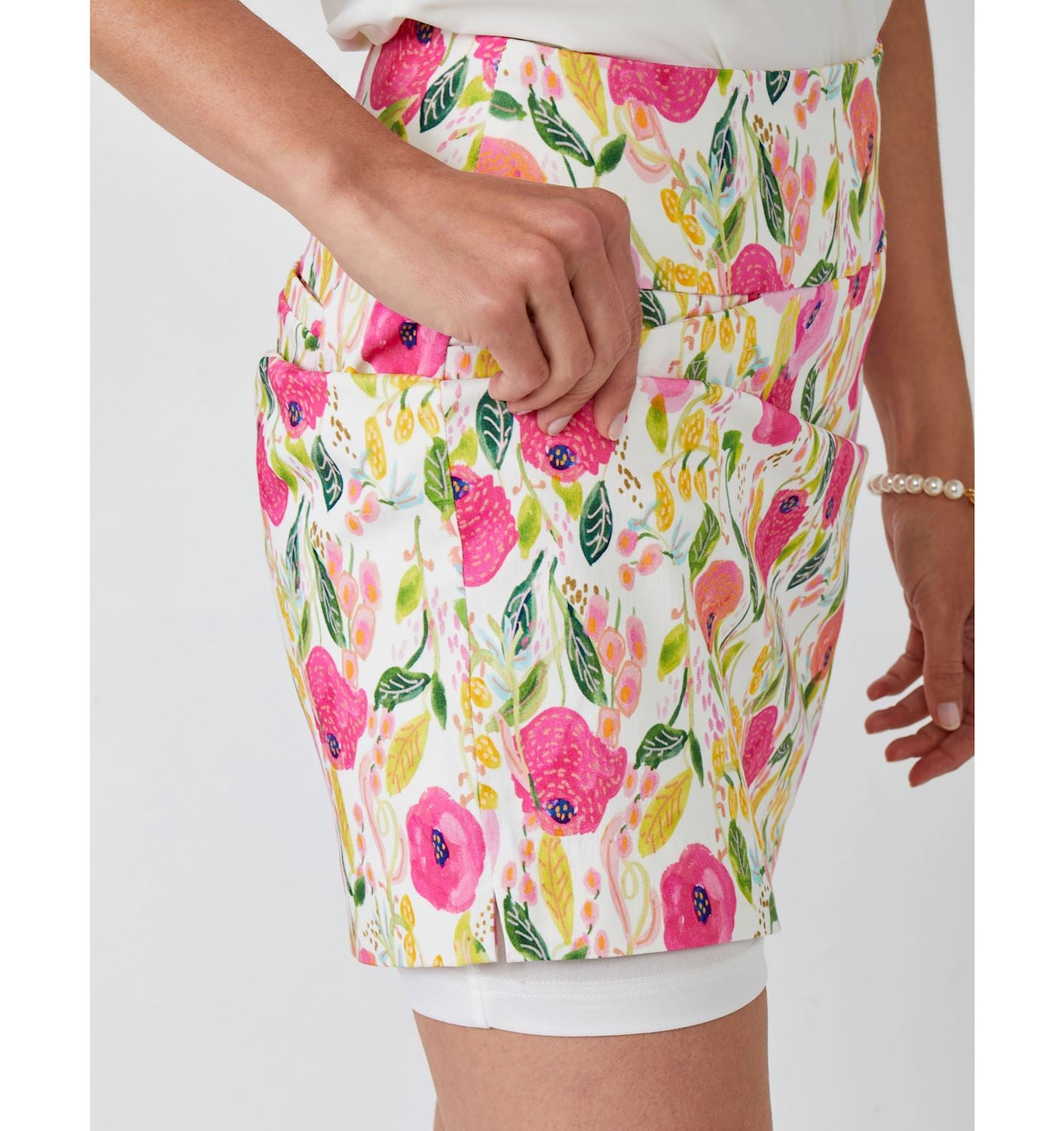 Peony Print Skort