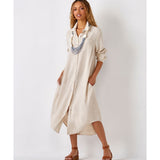 Classic Linen Shirt Dress