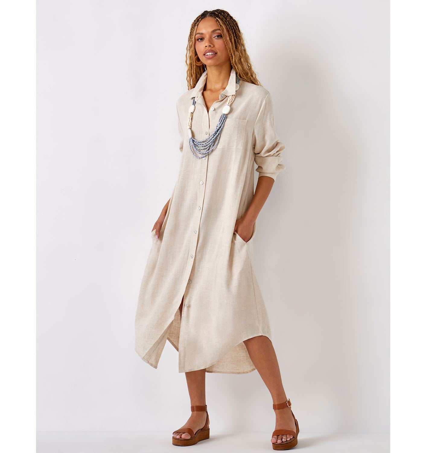 Classic Linen Shirt Dress