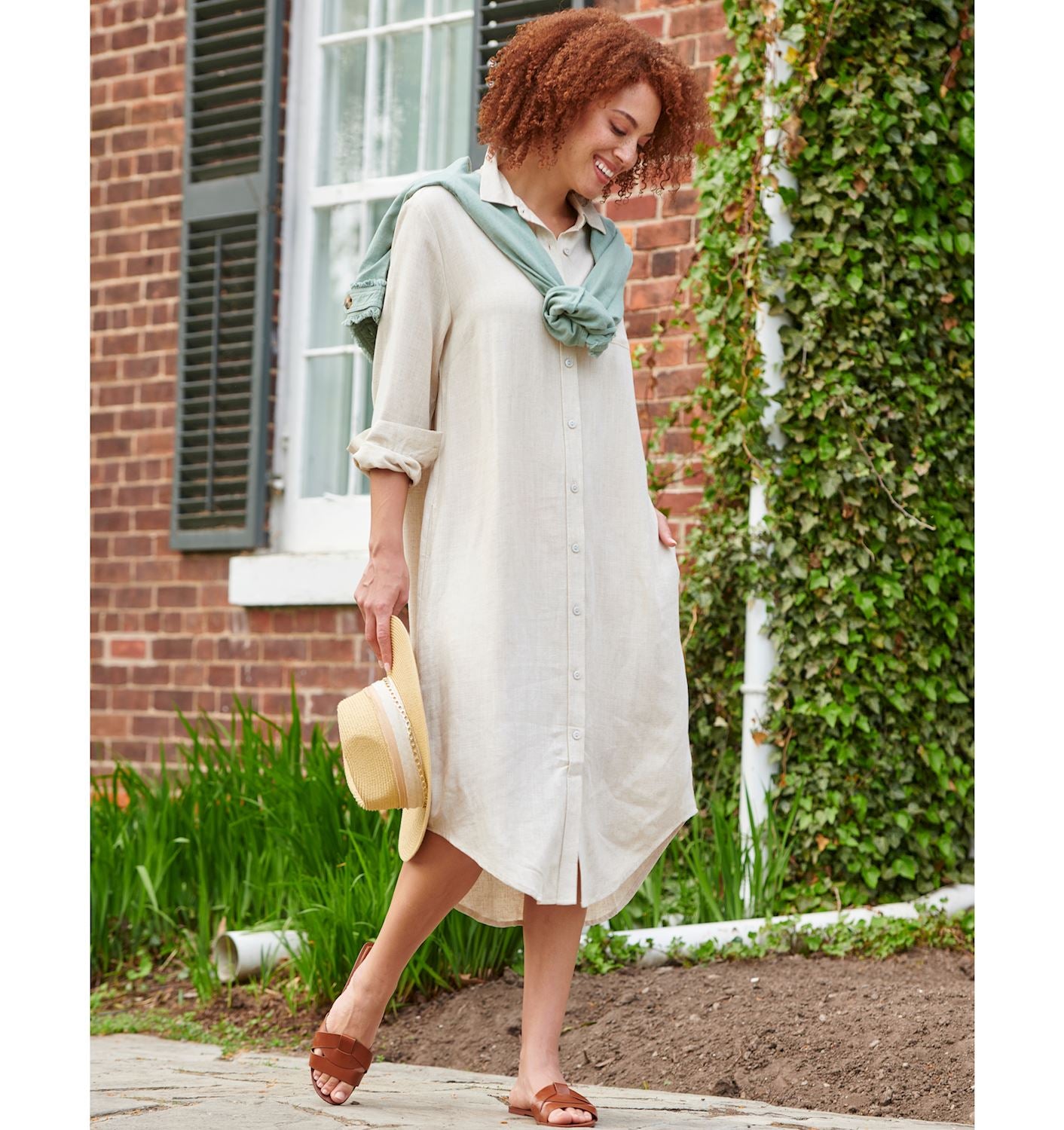 Classic Linen Shirt Dress