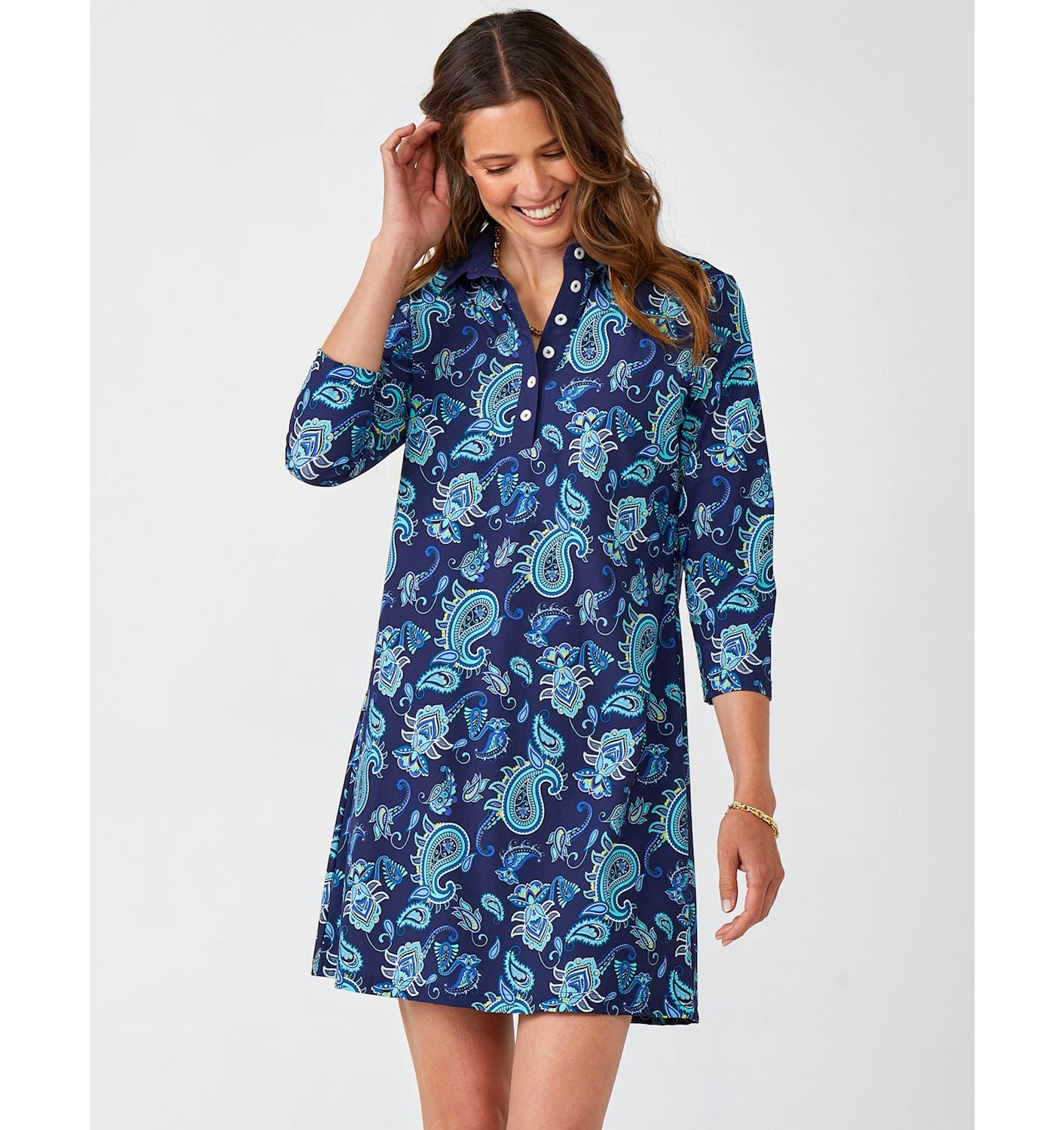 Blue Paisley Dress