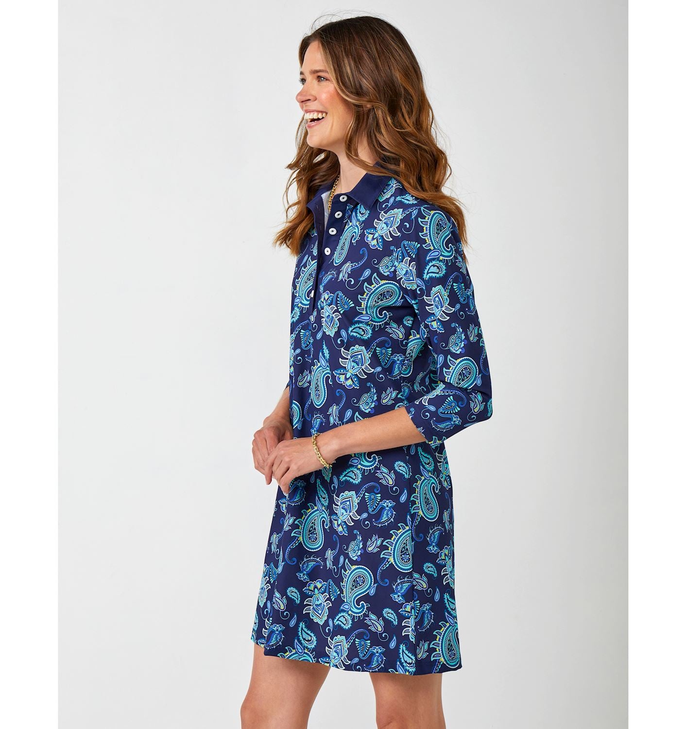 Blue Paisley Dress