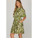 Contrast Piping Mini Dress