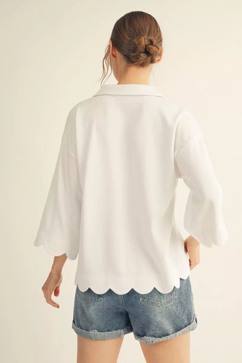 Stella Scalloped Top