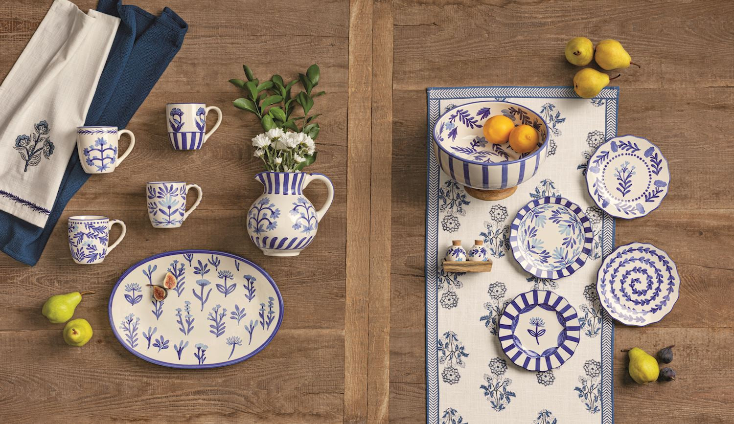 Blue Group Table Runner