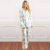 Hydrangea Ribbons Luxe Long PJ's