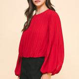 Adalyn Pleated Blouse