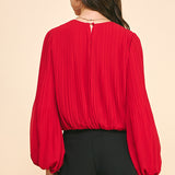 Adalyn Pleated Blouse