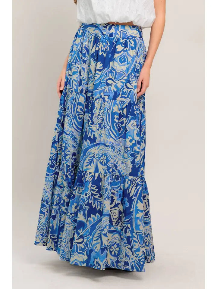 Maria Woven Maxi Skirt