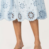 Cotton Eyelet Midi Dress