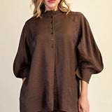 Monica Ruffle Neck Blouse