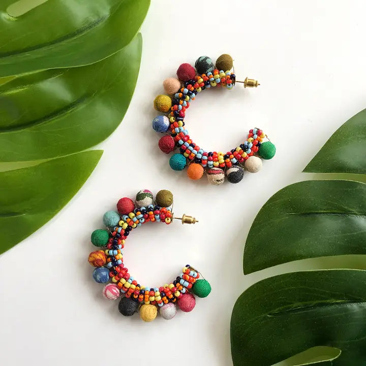 Confetti Kantha Hoops