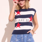 Star Striped Sleeveless Top
