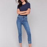 Frayed Hem Ankle Pant