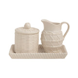 Ceramic Woven Cream & Sugar