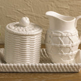 Ceramic Woven Cream & Sugar