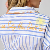 Embroidered Cover Up Shirt