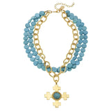 Susan Shaw Multi Strand Turq