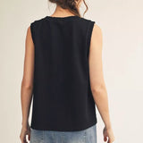 Smocked Edge Tank Top