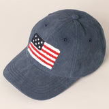 American Flag Chenille Patch Cap