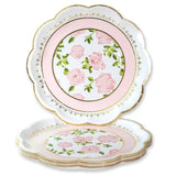 Pink Tea Time Paper Plates