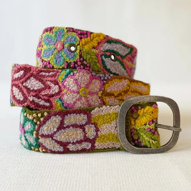 Embroidered Wool Belt