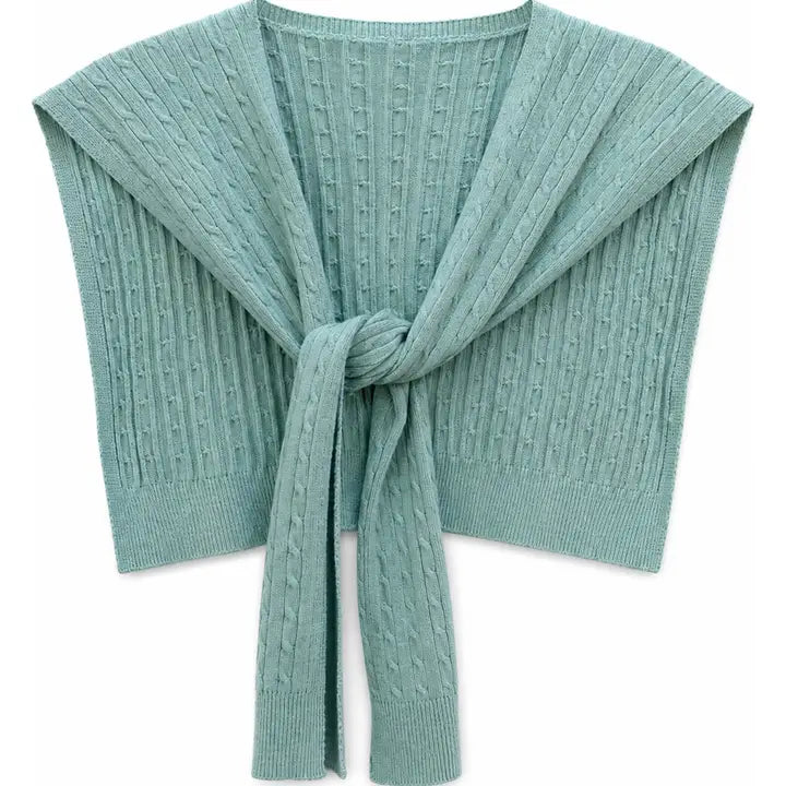 Nora Cable Knit Shoulder Wrap