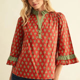 Bell Sleeve Floral Top