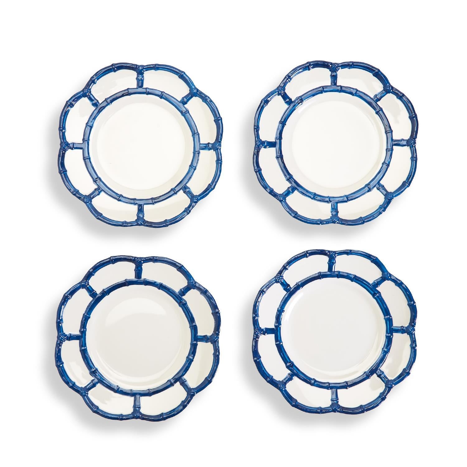 Blue Bamboo Set/4 Salad Plate