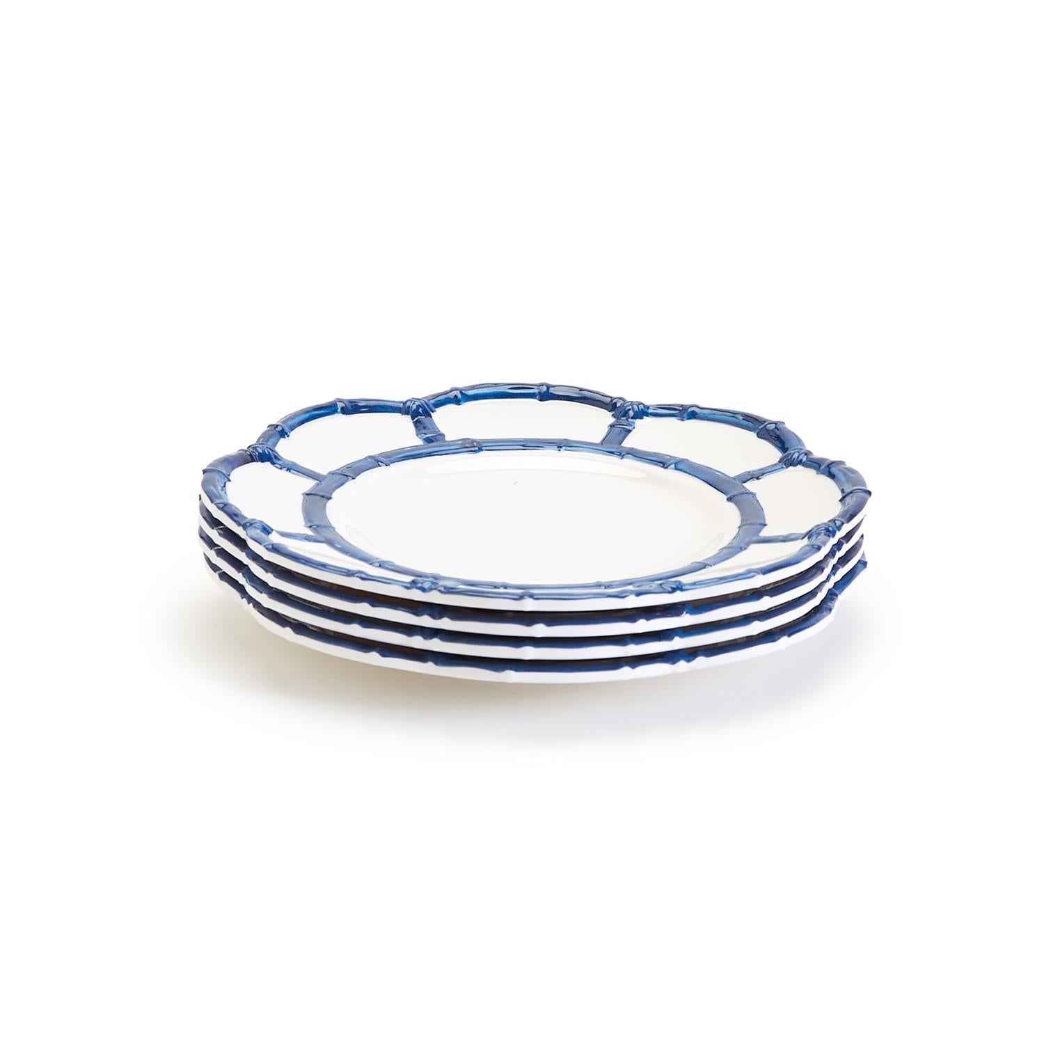 Blue Bamboo Set/4 Salad Plate