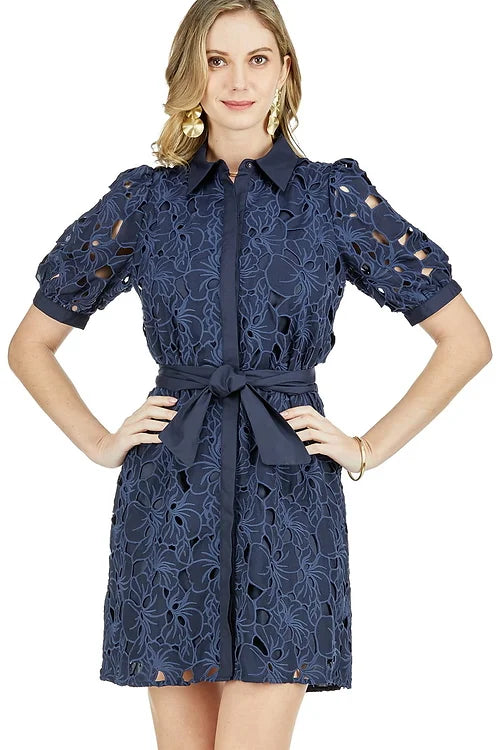 Margaret Lace Shirt Dress