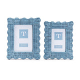 Blue Wicker Weave Photo Frame