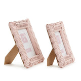 Pink Wicker Weave Photo Frame